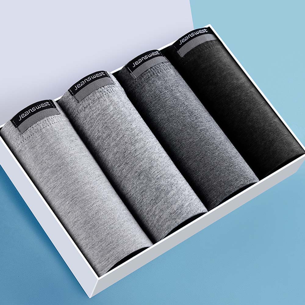 Boxer Brief Pack Cotton - 2/3/4Pcs Boxers man Cotton Breathable Men's