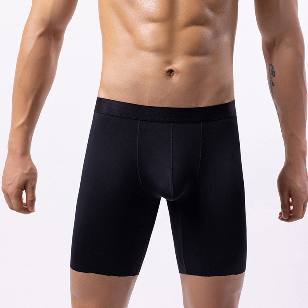 Men Ice Silk Long Leg Shorts B - Long Leg Trunk Men reseña y precio