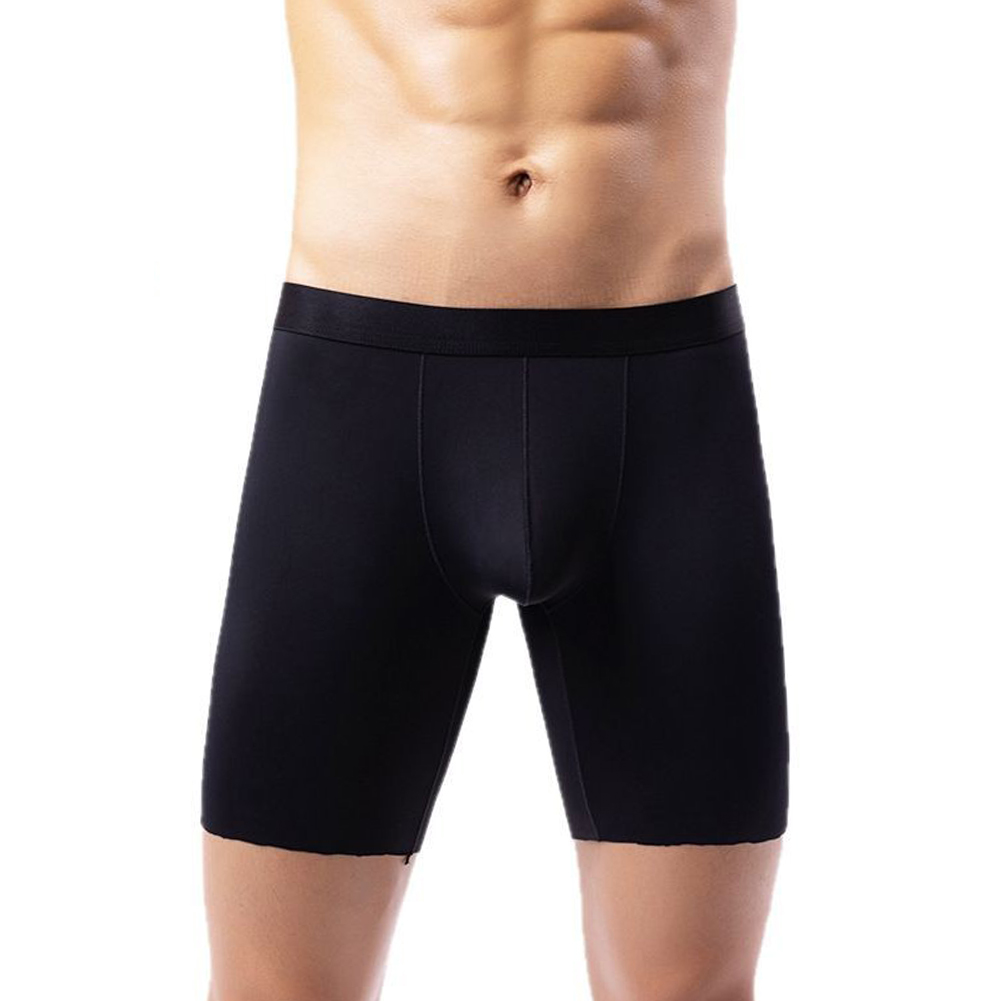 Men Ice Silk Long Leg Shorts B - Long Leg Trunk Men reseña y precio