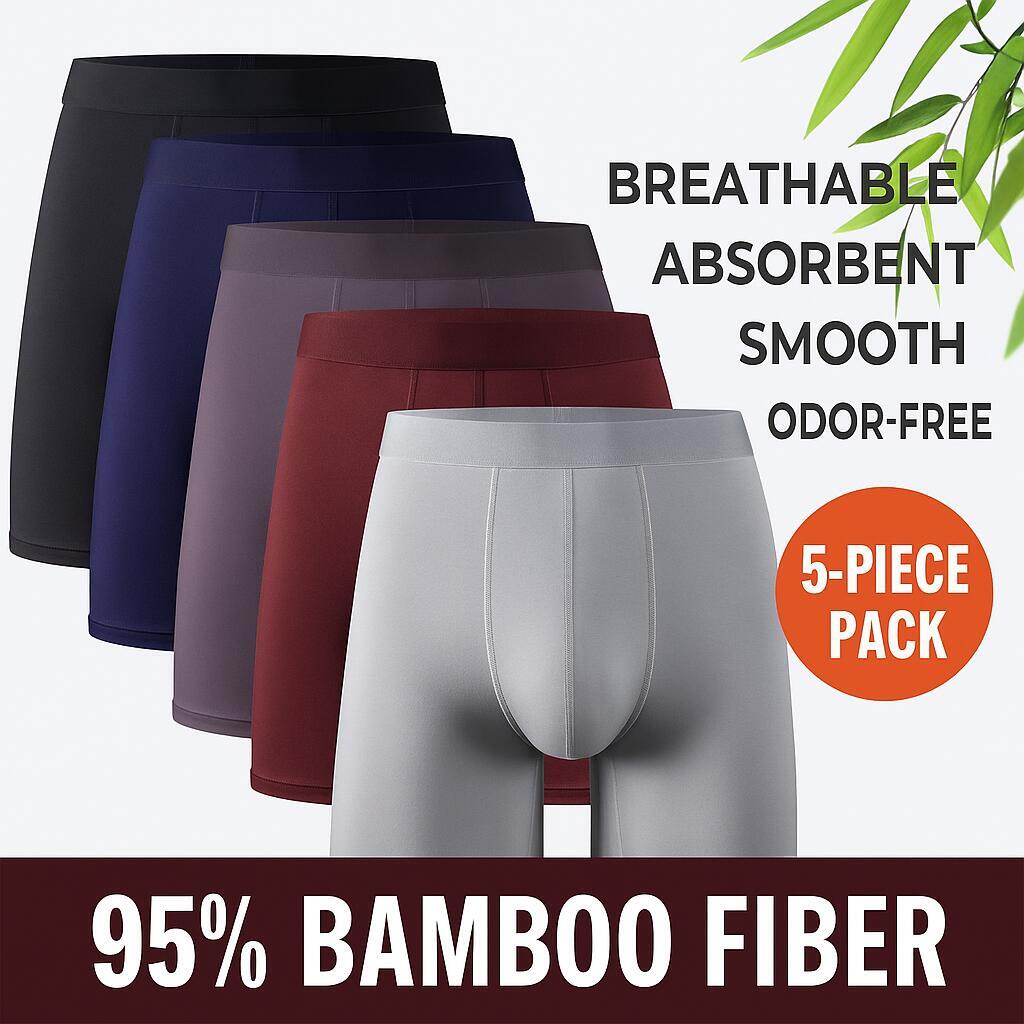 5pcs 95% Bamboo Fiber 5% Spand - Boxer Shorts Modal reseña y precio