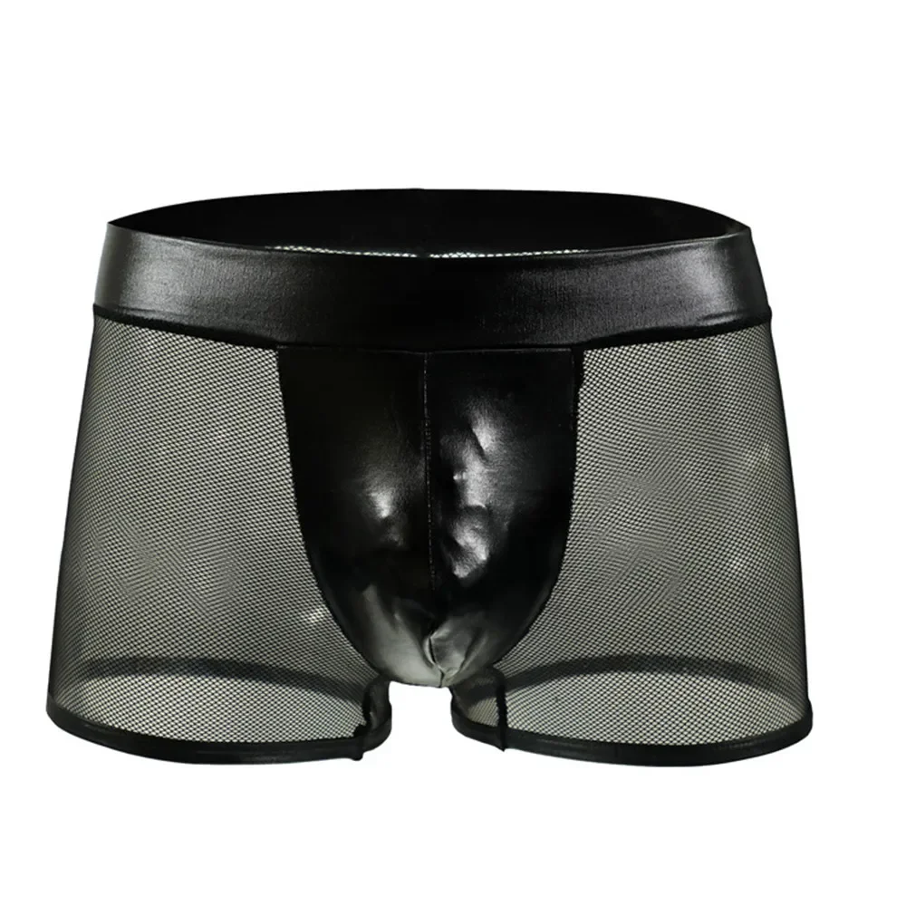 Men Sexy Underwear Faux Leathe - Bamboo Fiber Trunk reseña y precio
