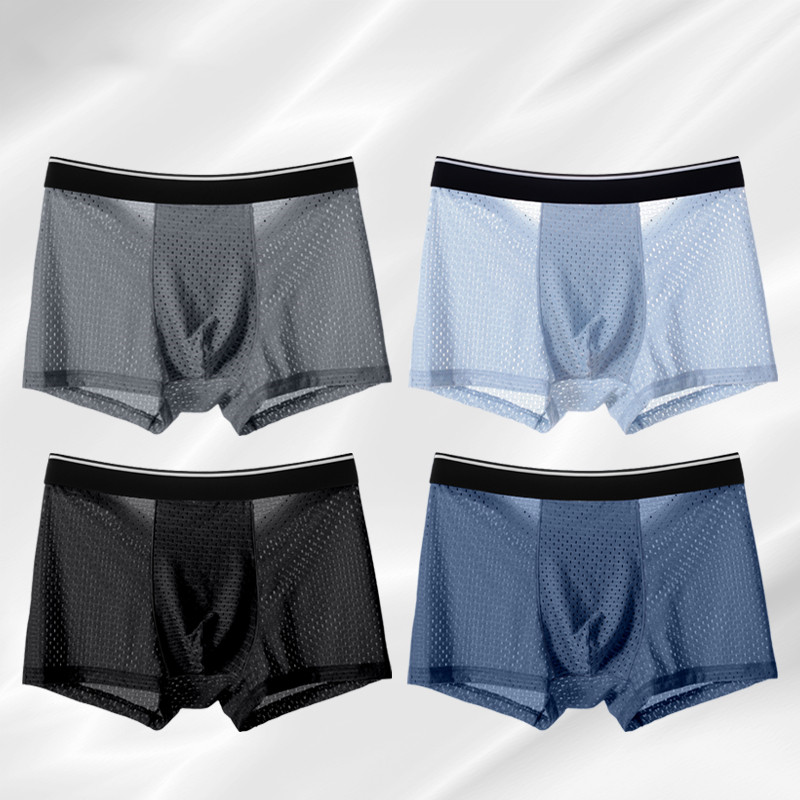 8pcs/Lot Men's Panties Ice Sil - Boxer Shorts Modal reseña y precio