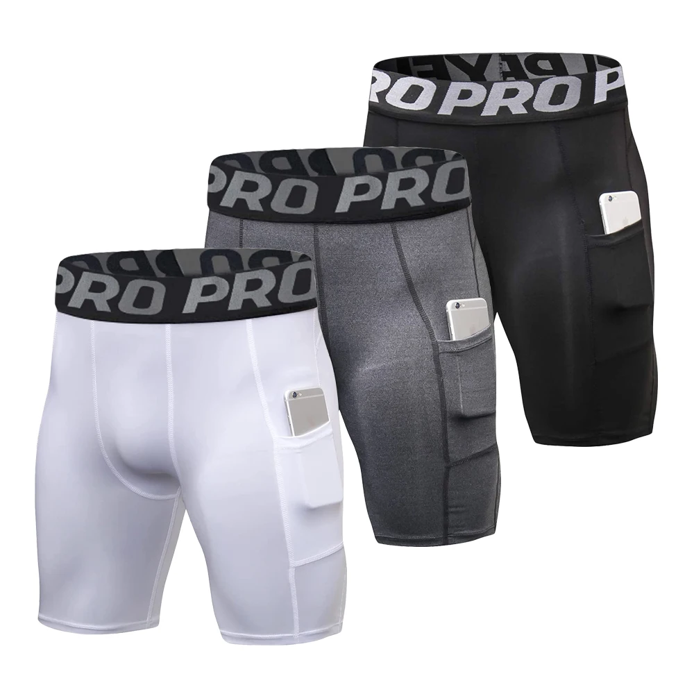 Mens Gym Shorts with Pockets W - Compression Shorts Athletes reseña y precio