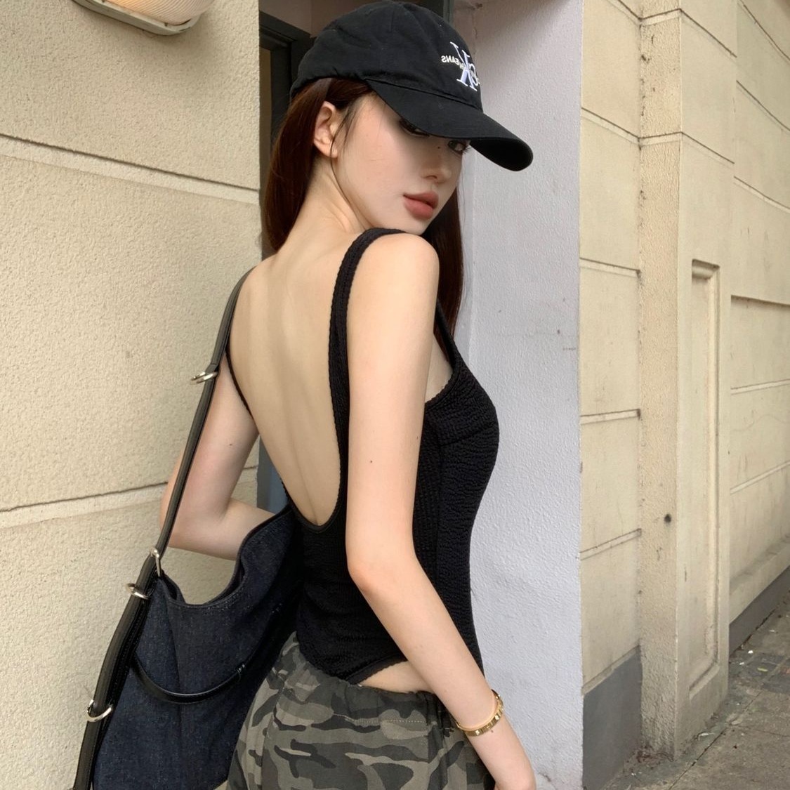 Black Strappy Bodysuit Sexy Ba - Suspender Tank Top reseña y precio