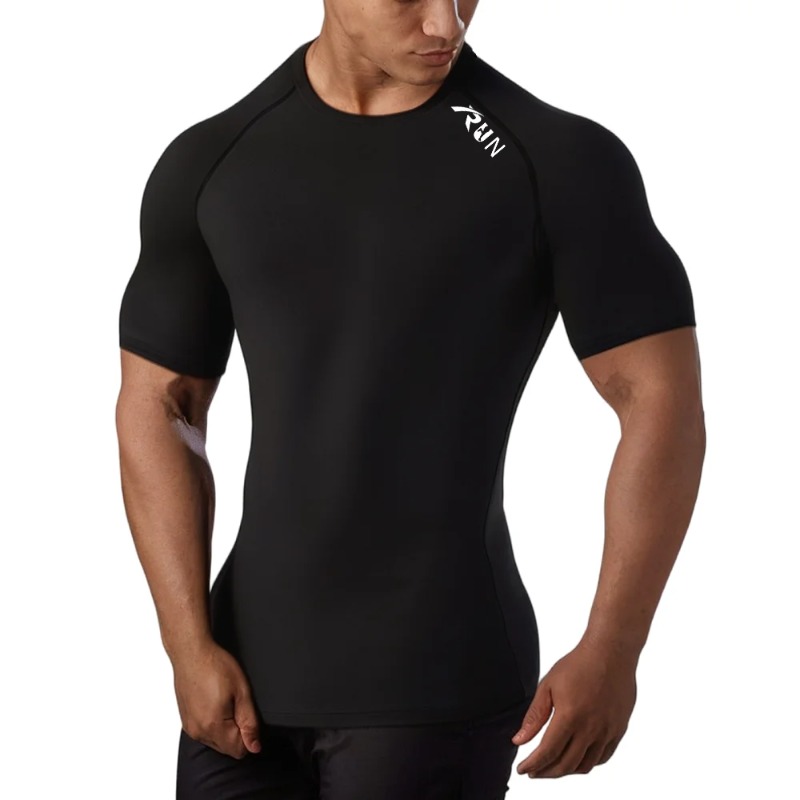 Men Quick Dry Compression Elas - T Shirt Tight Fit reseña y precio