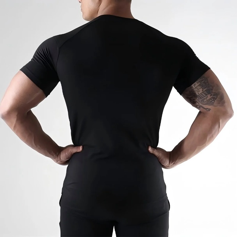 Men Quick Dry Compression Elas - T Shirt Tight Fit reseña y precio