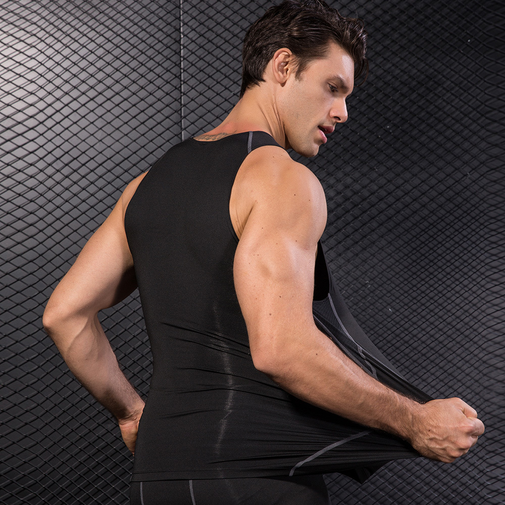 Men Black Sport Skinny Vest Ti - Base Layer Top reseña y precio