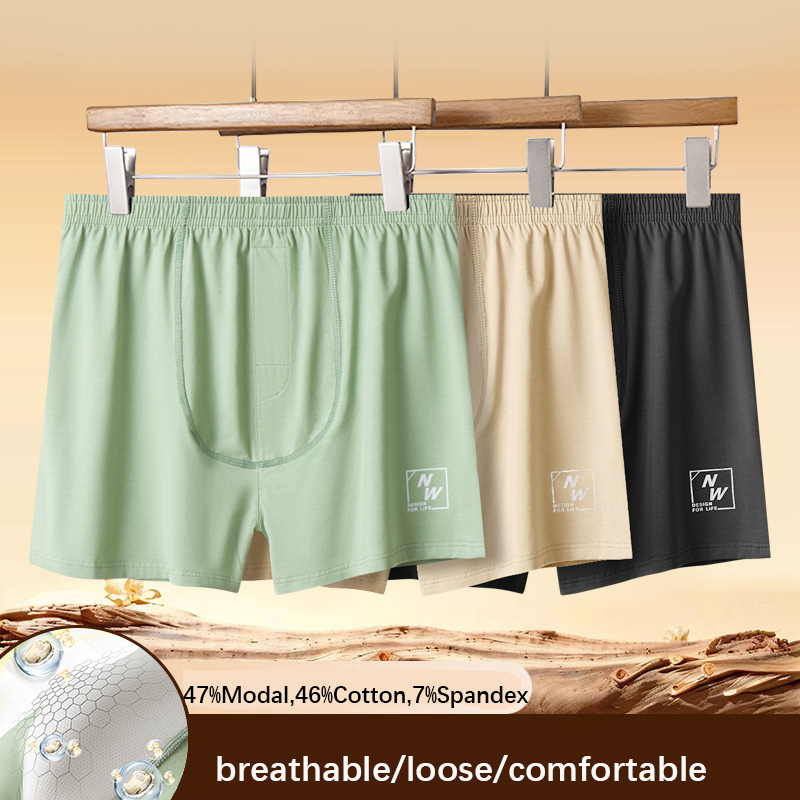 Solid Color Men Underwear Boxe - Boxer Shorts Modal reseña y precio