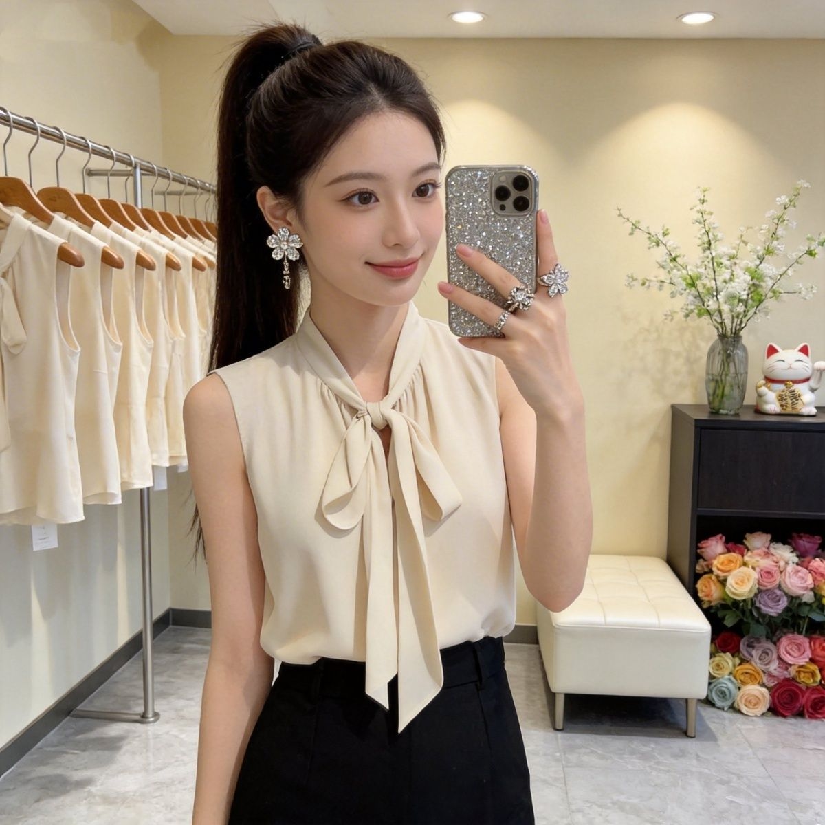 Women's Chiffon Sleeveless Ves - Sleeveless Undershirt reseña y precio