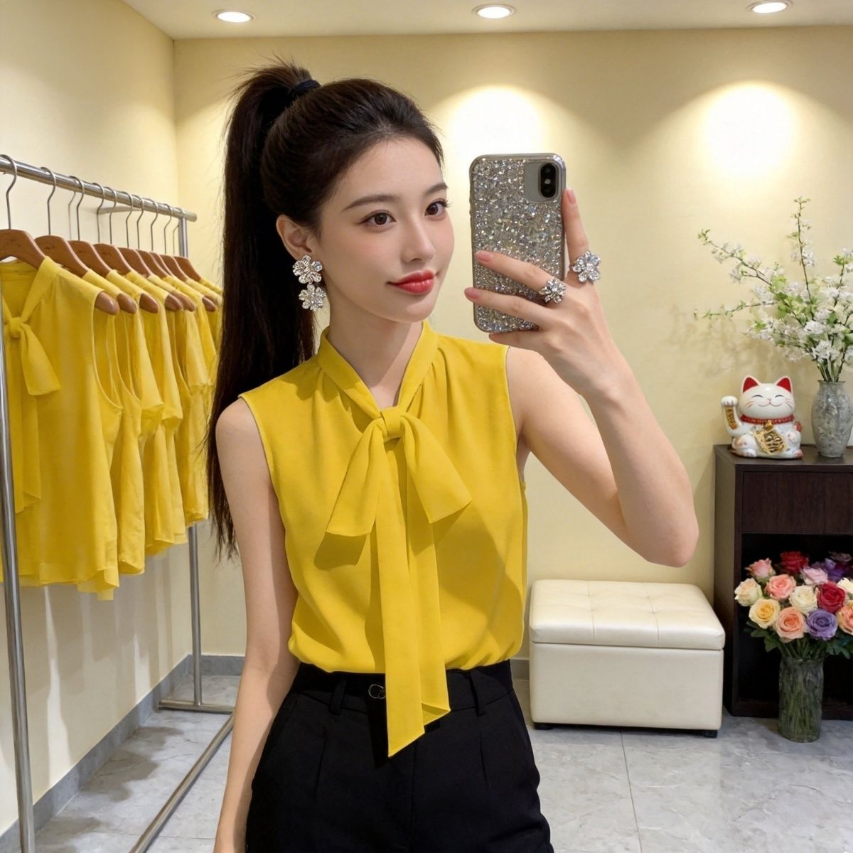 Women's Chiffon Sleeveless Ves - Sleeveless Undershirt reseña y precio