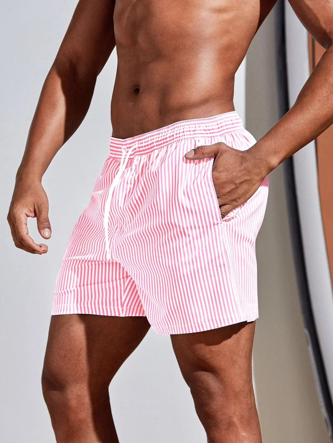 Men Vertical Striped Drawstrin - Bamboo Fiber Trunk reseña y precio