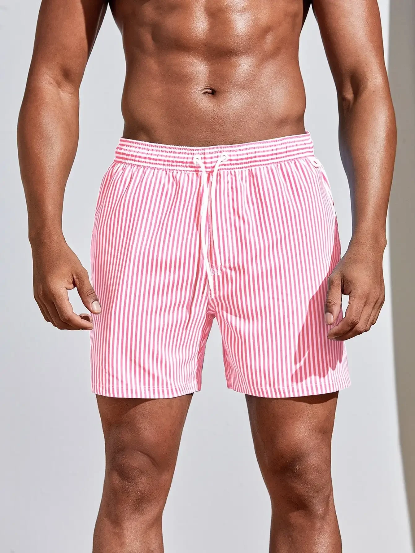 Men Vertical Striped Drawstrin - Bamboo Fiber Trunk reseña y precio