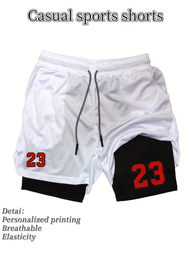 2026 New Men's Quick-Dry Doubl - Compression Shorts Athletes reseña y precio