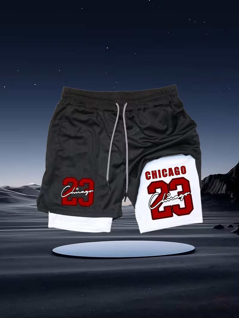 2026 New Men's Quick-Dry Doubl - Compression Shorts Athletes reseña y precio