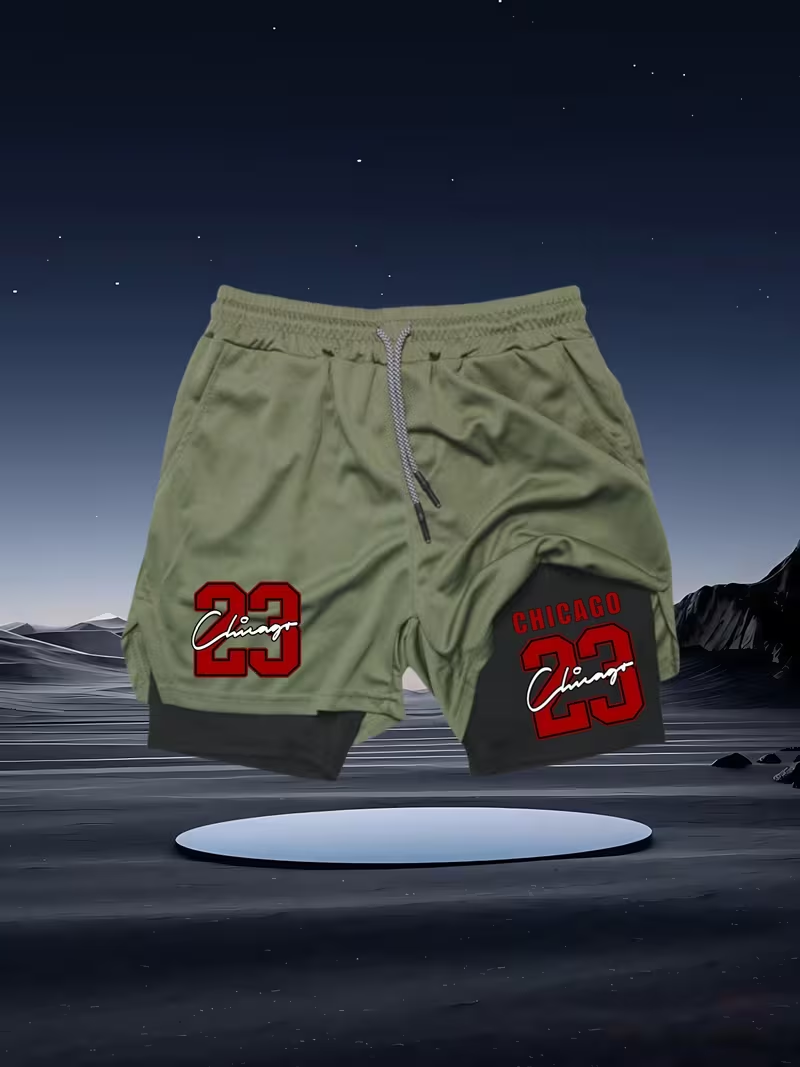 2026 New Men's Quick-Dry Doubl - Compression Shorts Athletes reseña y precio