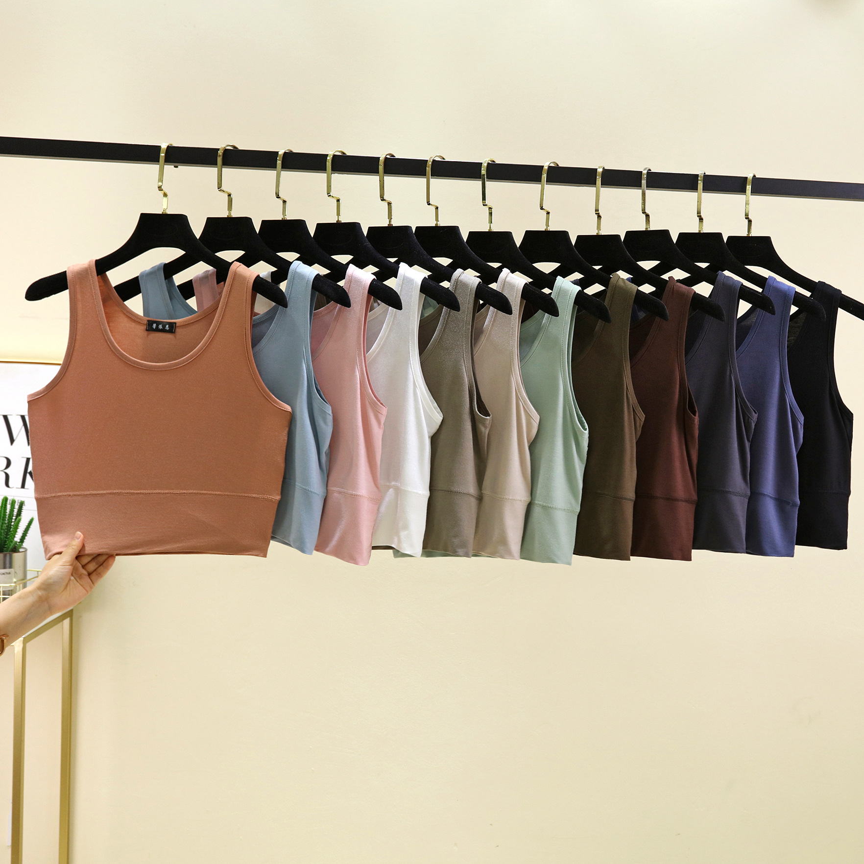 Modal O Neck cropped top Elast - Sleeveless Undershirt reseña y precio