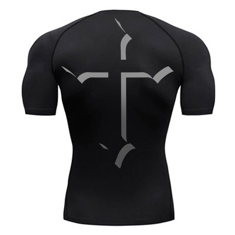 Cross Print Compression Shirt  - Base Layer Top reseña y precio
