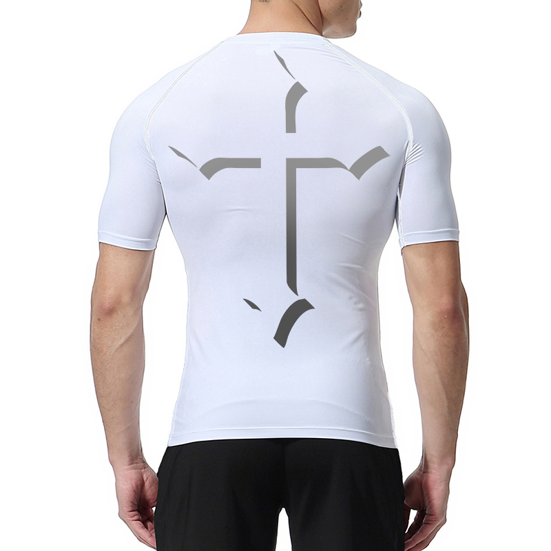 Cross Print Compression Shirt  - Base Layer Top reseña y precio