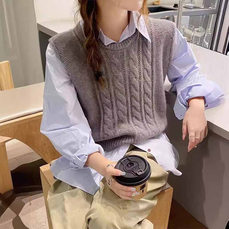 2025 New O-Neck Knitted Vest W - Sleeveless Undershirt reseña y precio