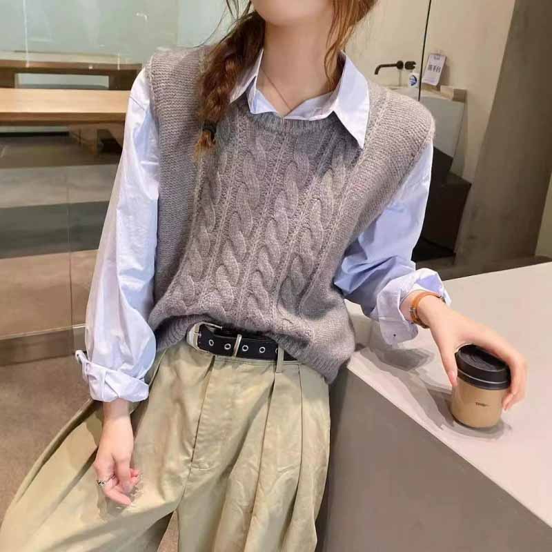 2025 New O-Neck Knitted Vest W - Sleeveless Undershirt reseña y precio
