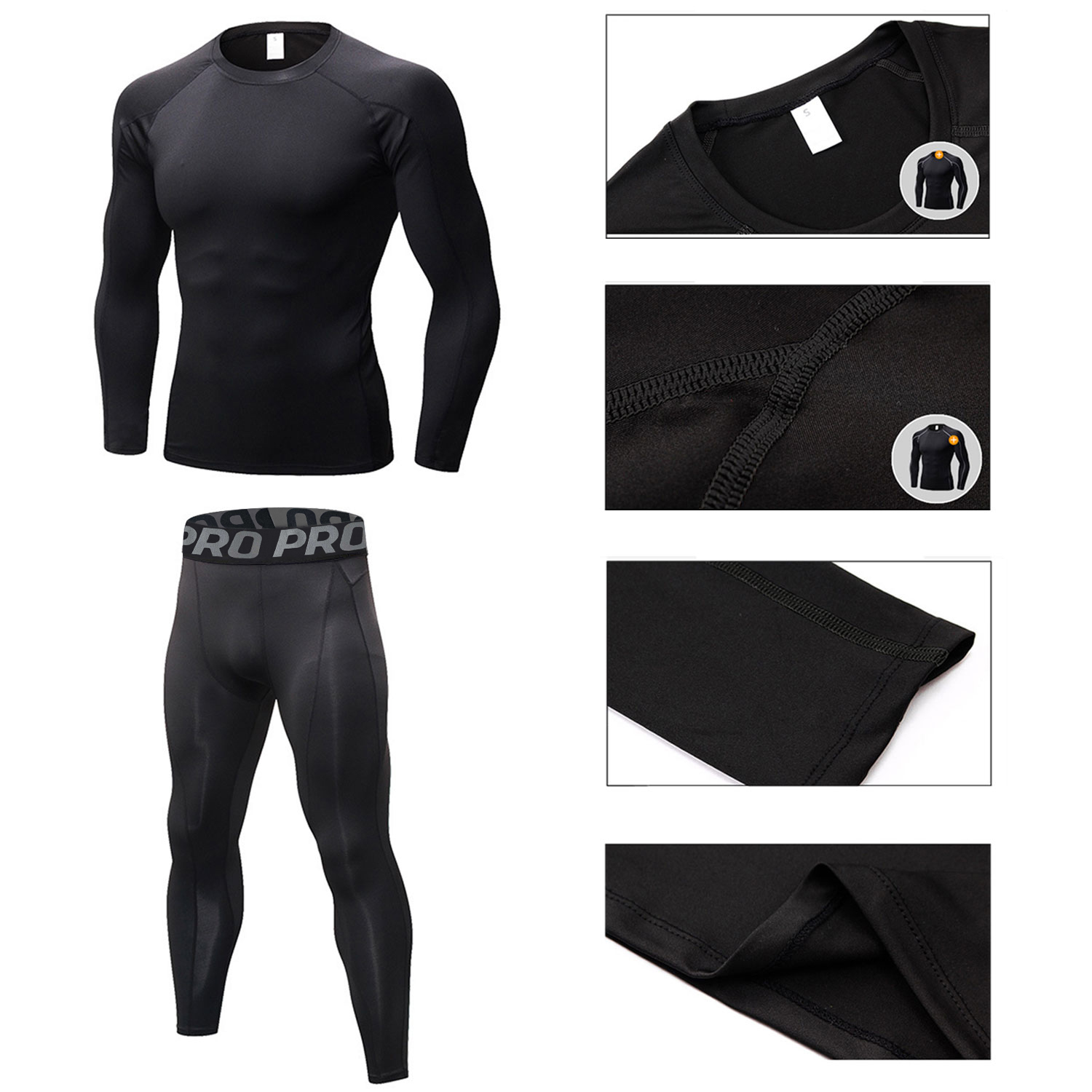 Mens Workout Compression Set P - Compression Long Pant reseña y precio