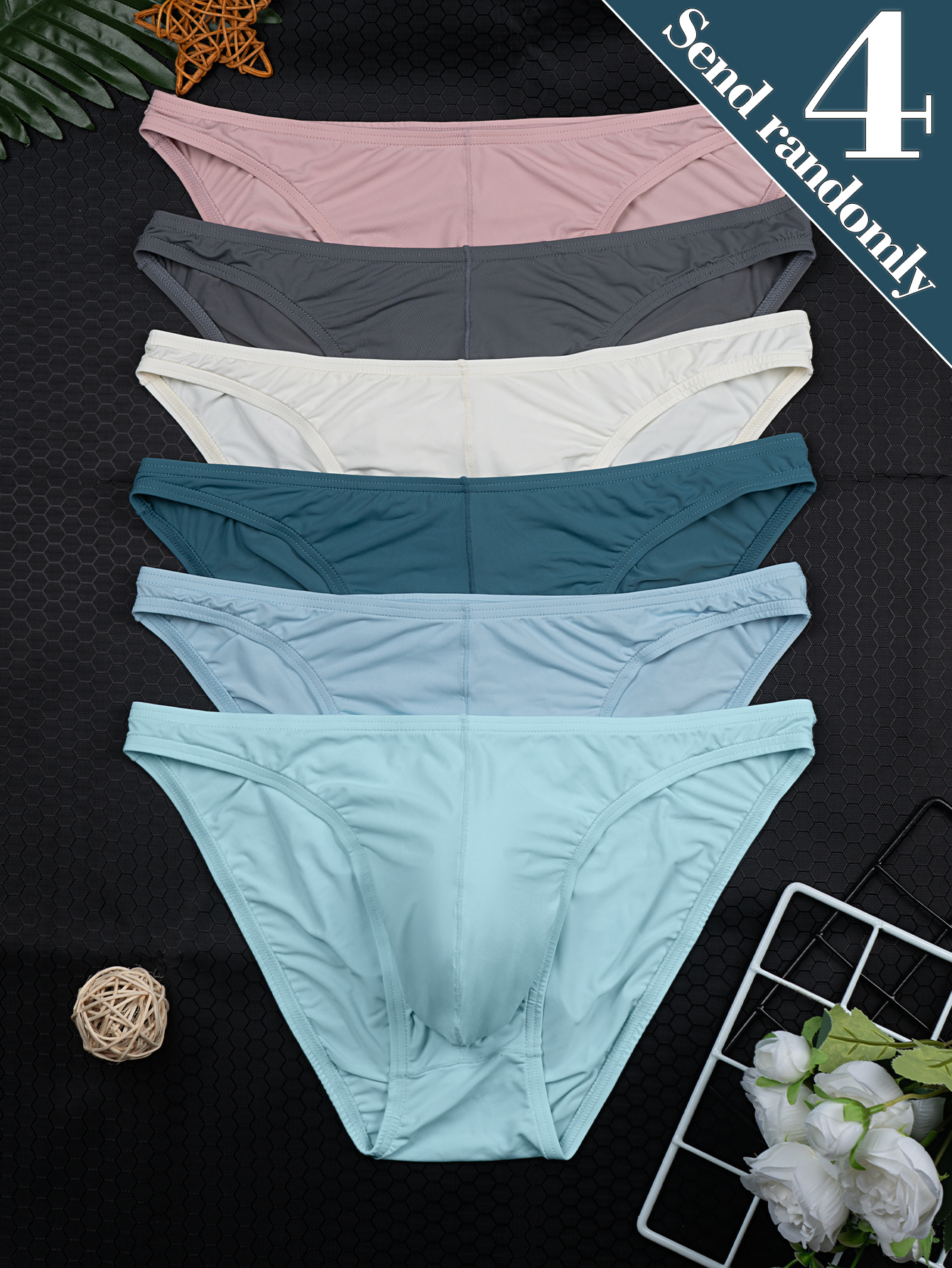 4-Pack Random Color Men's New  - Multi Pack Underwear reseña y precio