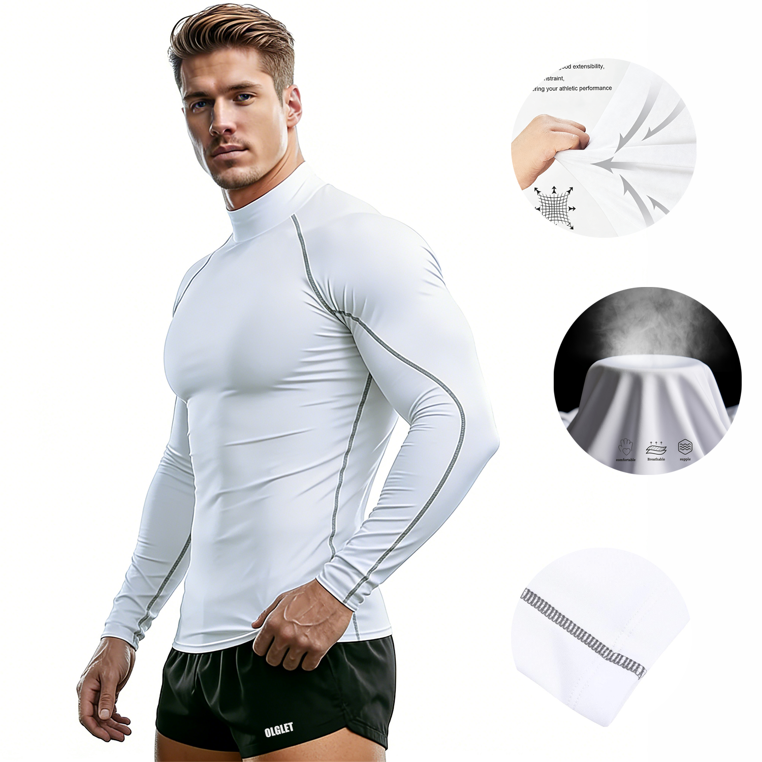 Sport T-shirt Men Compression  - T Shirt Tight Fit reseña y precio