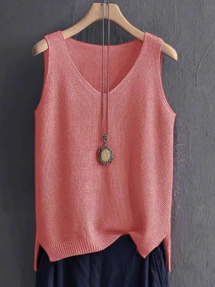 Womens Sleeveless Knitted Cami - Sleeveless Undershirt reseña y precio