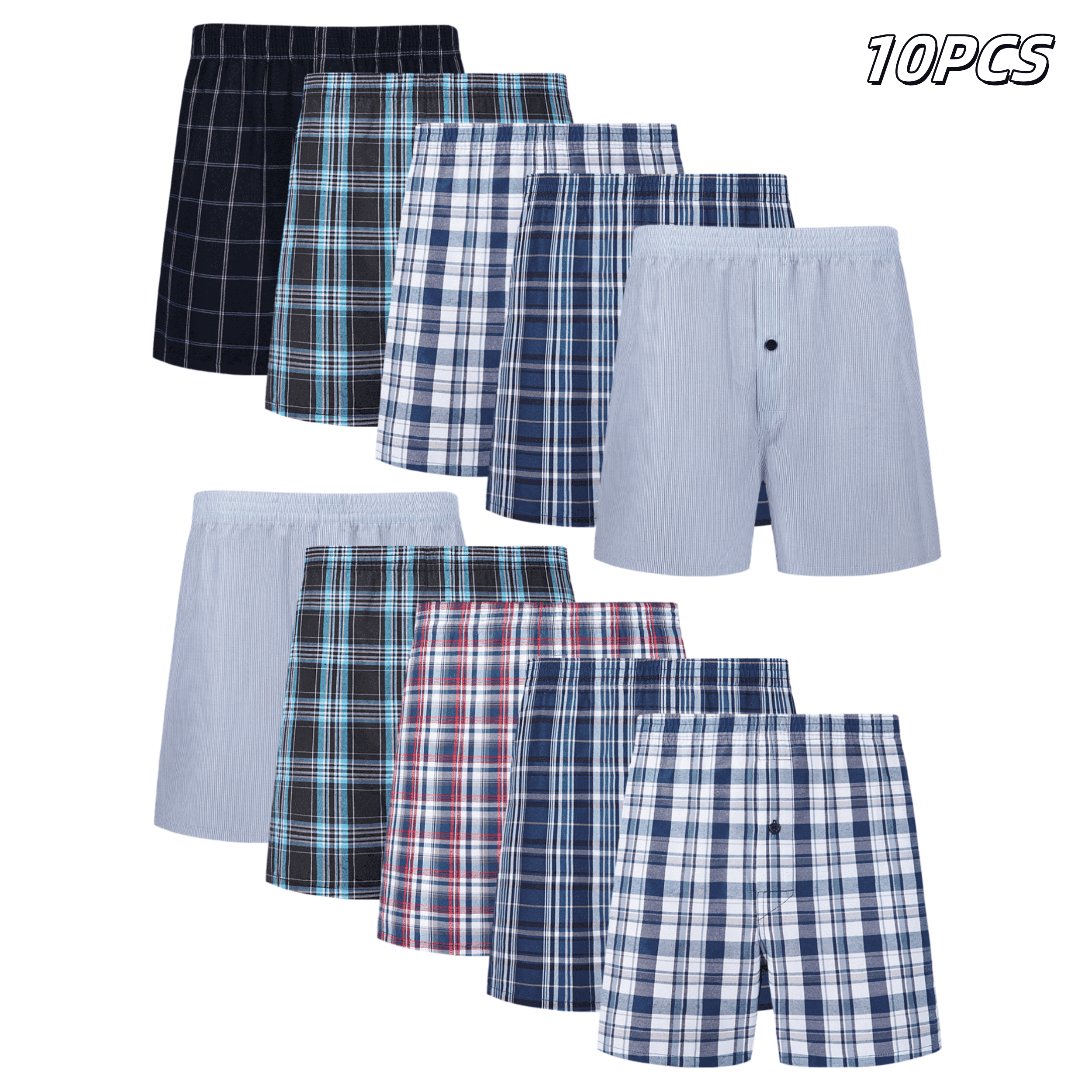 10pcs Men's Underwear Spring/S - Boxer Brief Pack Cotton reseña y precio