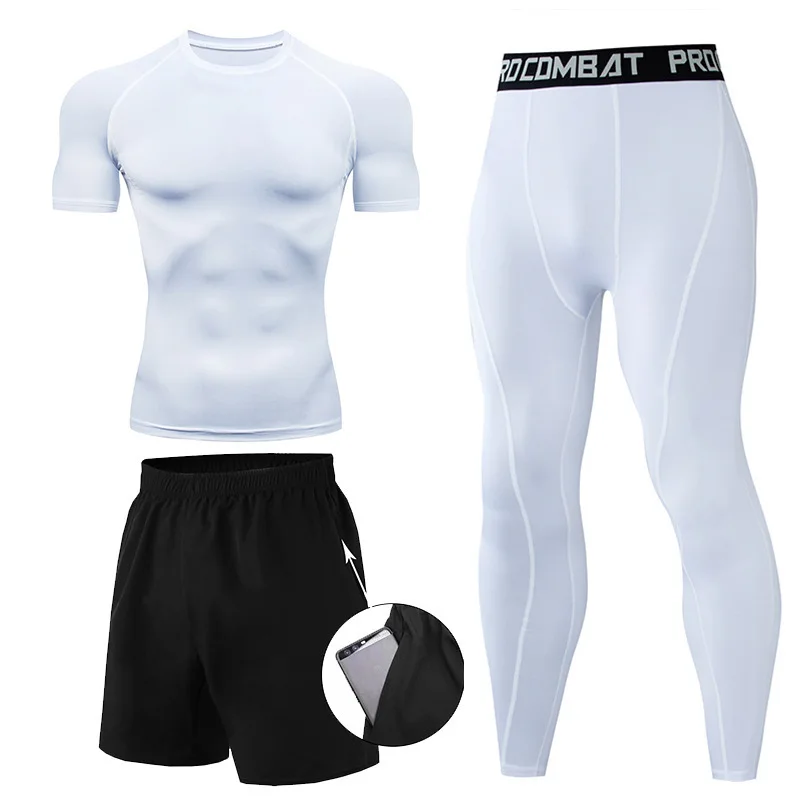 3 Pieces Fitness Suits Athleti - Compression Shorts Athletes reseña y precio