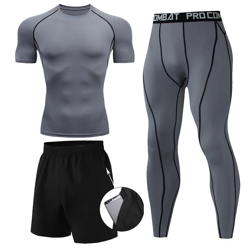 3 Pieces Fitness Suits Athleti - Compression Shorts Athletes reseña y precio