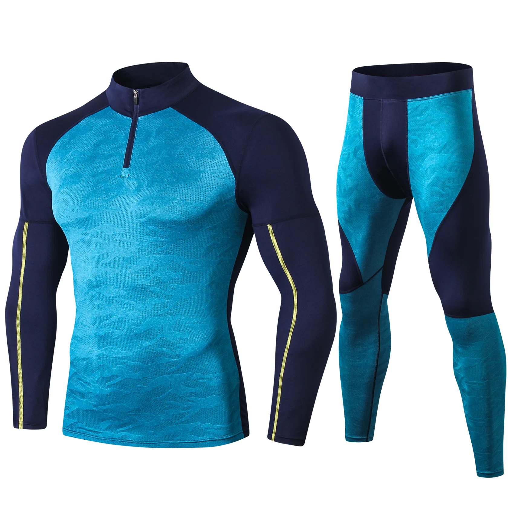 Mens Running Set Compression T - Compression Long Pant reseña y precio