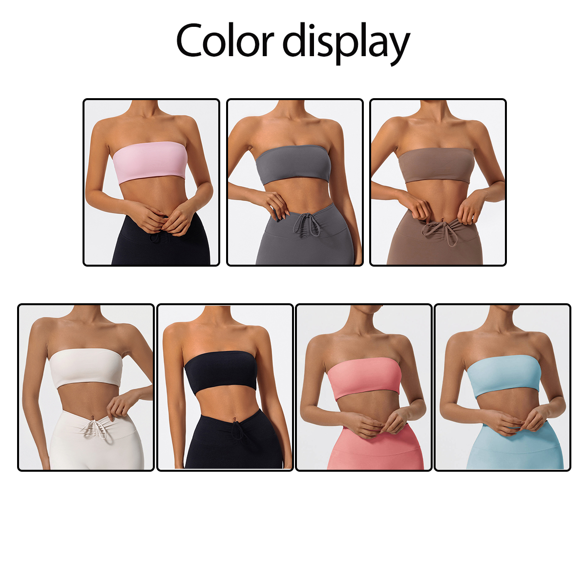 Strapless Sports Bra Gym Crop  - Quick Dry Underwear reseña y precio