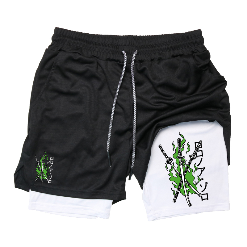 Print 2 in 1 Running Shorts fo - Compression Shorts Athletes reseña y precio