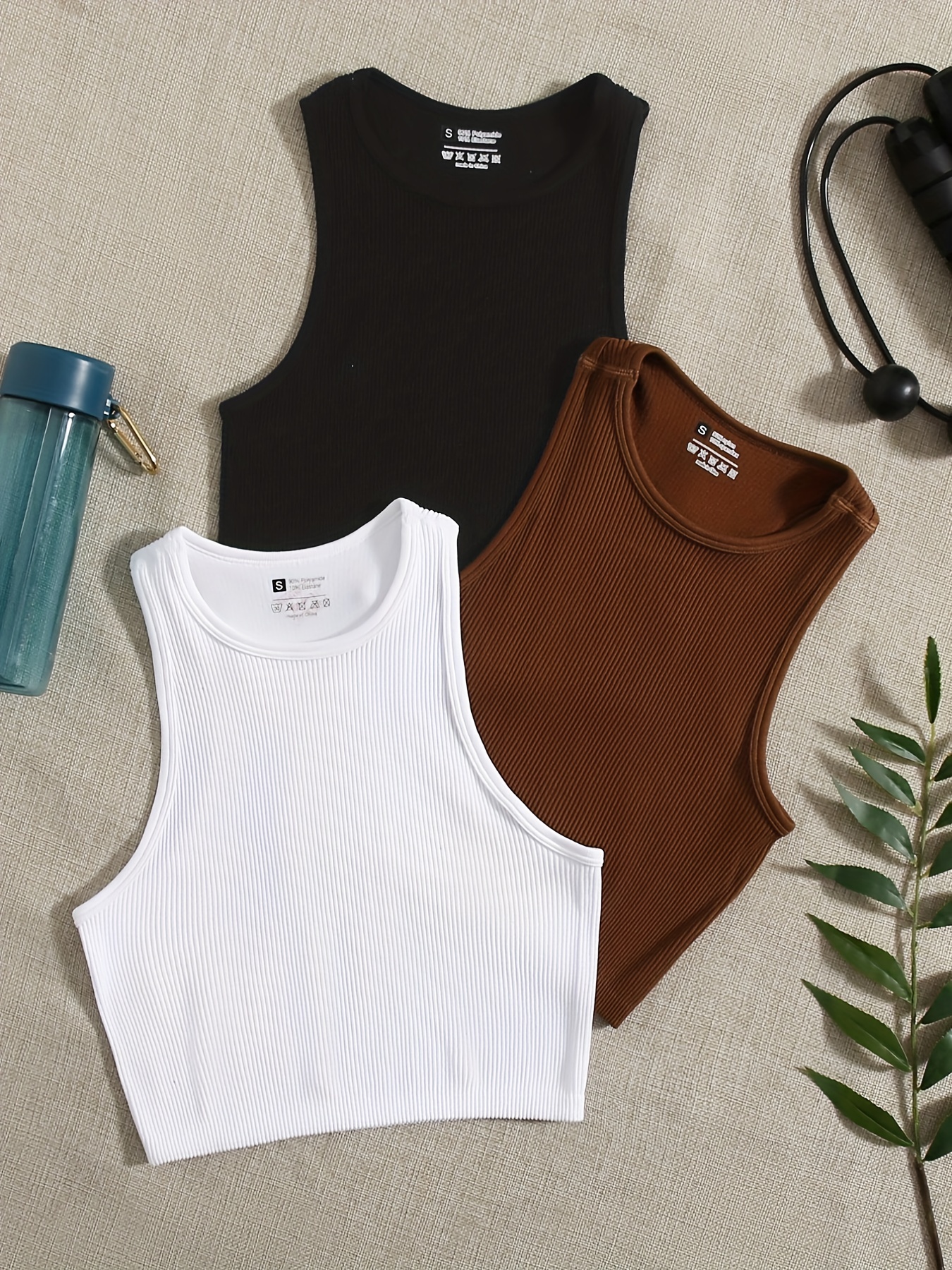 Ribbed Seamless Sports Bra Tan - Tank Top Ribbed reseña y precio