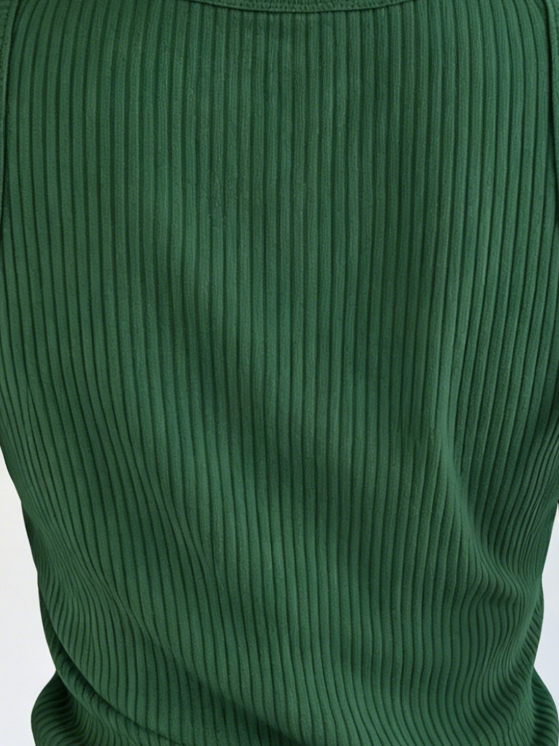 Plus Size Women Green Ribbed K - Tank Top Ribbed reseña y precio