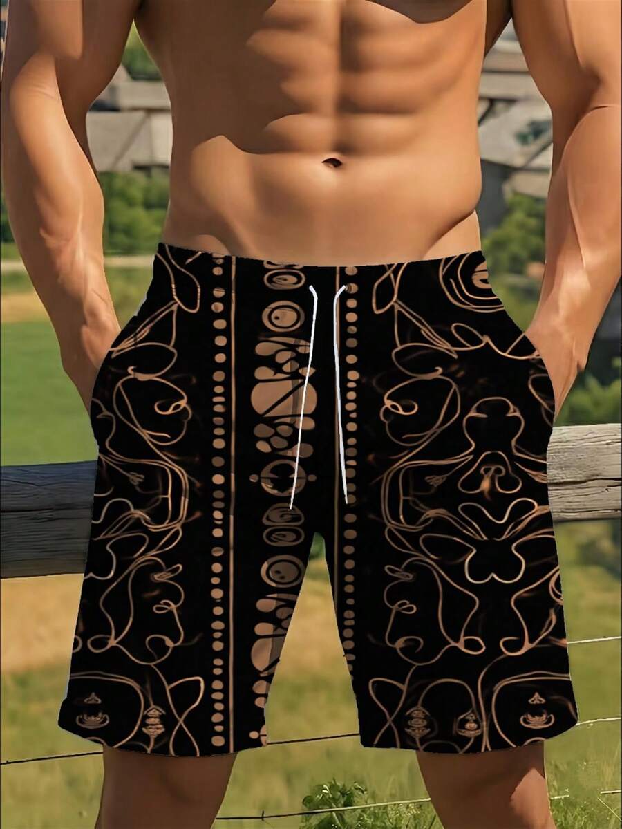 Mens Abstract Geometric Print  - Trunk Breathable Men reseña y precio