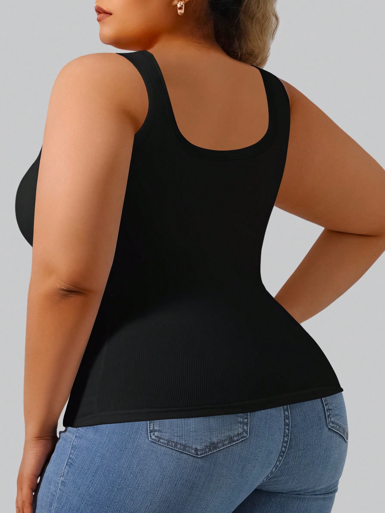 Plus Size Women's High Stretch - Tank Top Ribbed reseña y precio