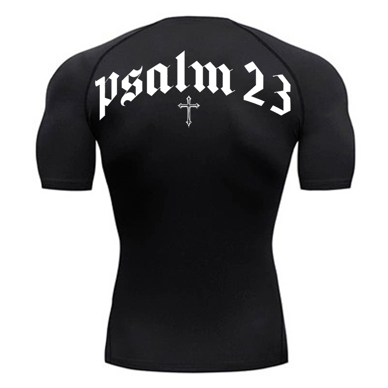 Psalm 23 Cross Print Compressi - Base Layer Top reseña y precio