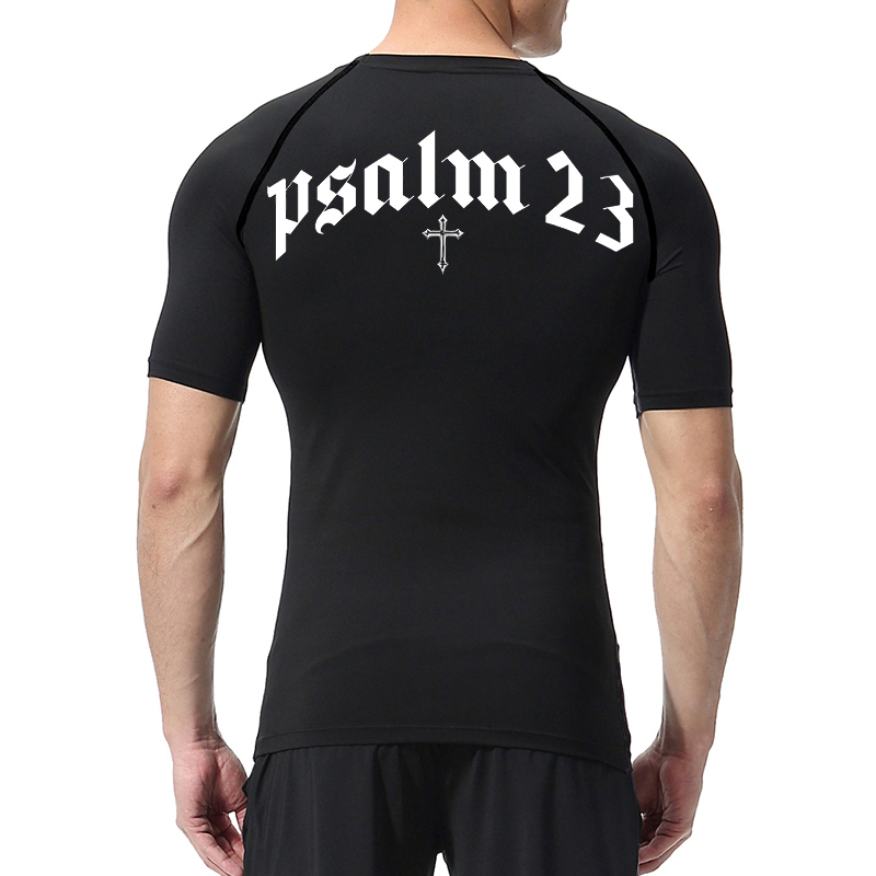 Psalm 23 Cross Print Compressi - Base Layer Top reseña y precio