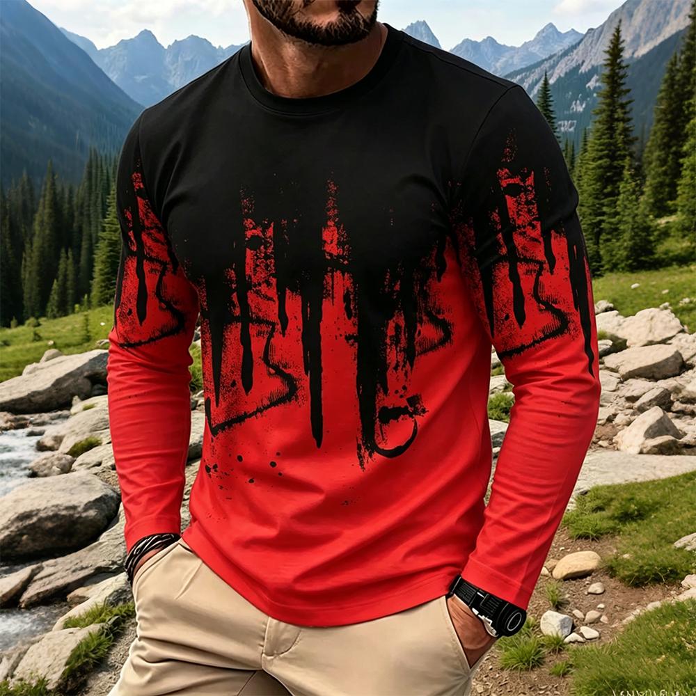 Men's Gradient Ink Splash Long - Base Layer Top reseña y precio
