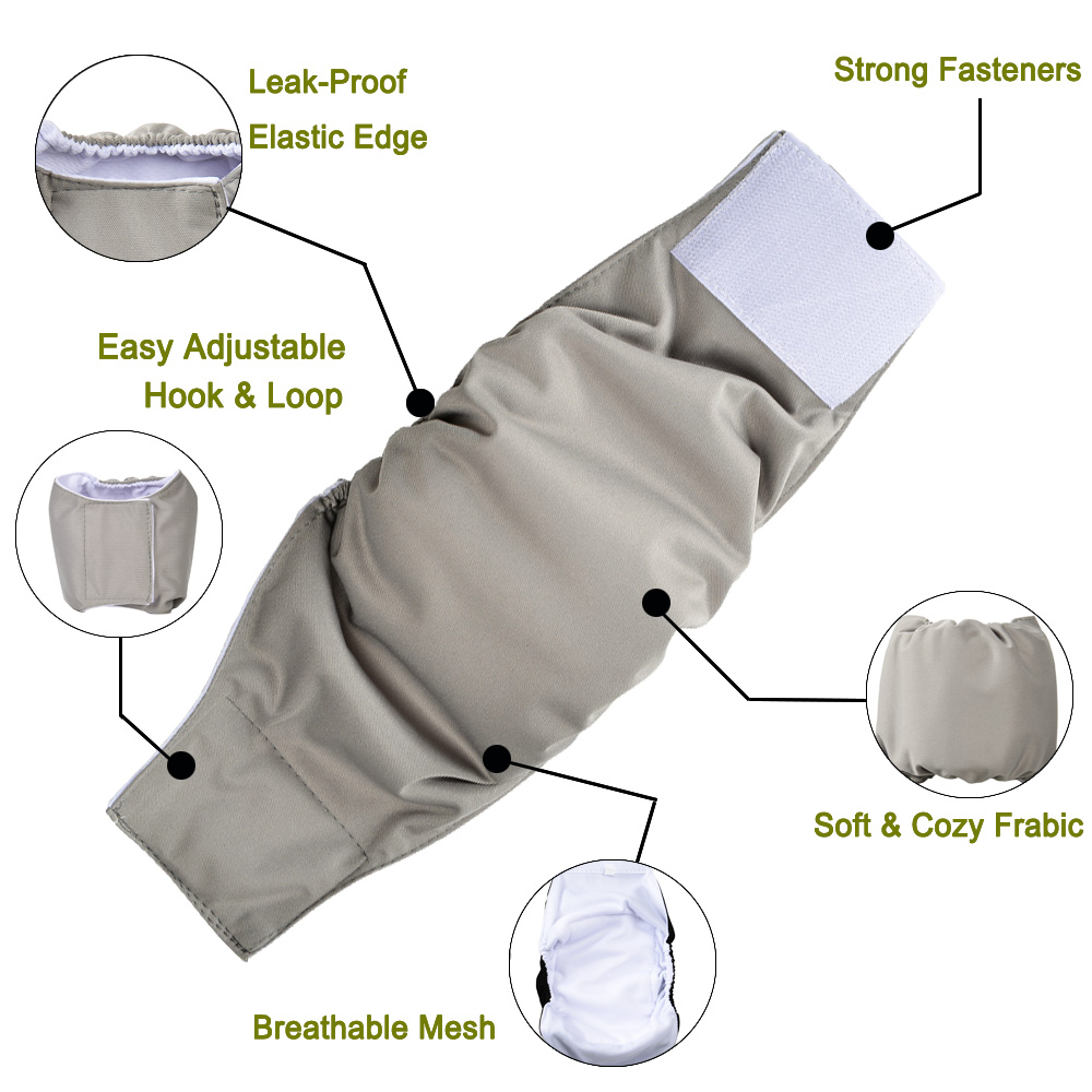 3 Pack Washable Male Dog Diape - Multi Pack Underwear reseña y precio